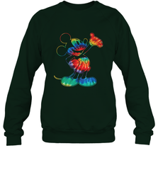Disney Tie Dye Mickey Mouse Crewneck Sweatshirt Crewneck Sweatshirt - HorseTee