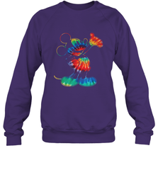Disney Tie Dye Mickey Mouse Crewneck Sweatshirt Crewneck Sweatshirt - HorseTee