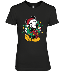Disney Mickey Mouse Christmas Lights Women's Premium T-Shirt
