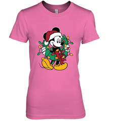 Disney Mickey Mouse Christmas Lights Women's Premium T-Shirt Women's Premium T-Shirt - HorseTee