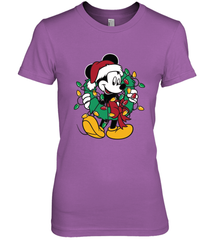 Disney Mickey Mouse Christmas Lights Women's Premium T-Shirt Women's Premium T-Shirt - HorseTee