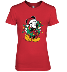 Disney Mickey Mouse Christmas Lights Women's Premium T-Shirt Women's Premium T-Shirt - HorseTee
