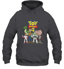 Disney Pixar Toy Story 4 Main Cast Movie Logo Poster Hooded Sweatshirt Hooded Sweatshirt - HorseTee