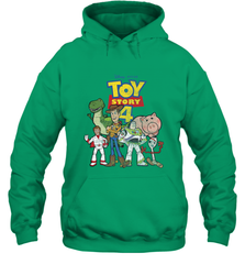 Disney Pixar Toy Story 4 Main Cast Movie Logo Poster Hooded Sweatshirt Hooded Sweatshirt - HorseTee