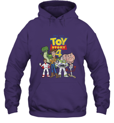 Disney Pixar Toy Story 4 Main Cast Movie Logo Poster Hooded Sweatshirt Hooded Sweatshirt - HorseTee