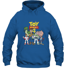 Disney Pixar Toy Story 4 Main Cast Movie Logo Poster Hooded Sweatshirt Hooded Sweatshirt - HorseTee