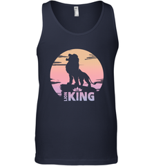 Disney Lion King Simba Crown Logo Gradient Sunset Silhouette Men's Tank Top Men's Tank Top - HorseTee