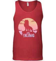 Disney Lion King Simba Crown Logo Gradient Sunset Silhouette Men's Tank Top Men's Tank Top - HorseTee
