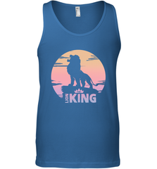 Disney Lion King Simba Crown Logo Gradient Sunset Silhouette Men's Tank Top Men's Tank Top - HorseTee