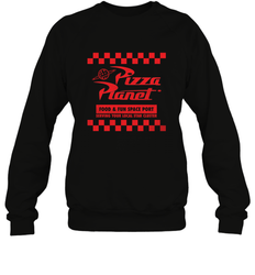 Disney Pixar Toy Story Pizza Planet Checkered Logo Crewneck Sweatshirt