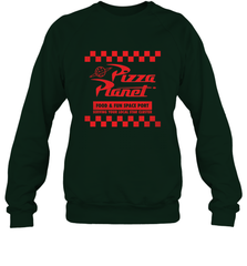 Disney Pixar Toy Story Pizza Planet Checkered Logo Crewneck Sweatshirt Crewneck Sweatshirt - HorseTee
