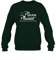 Disney Pixar Toy Story Pizza Planet Distressed Logo Crewneck Sweatshirt Crewneck Sweatshirt - HorseTee