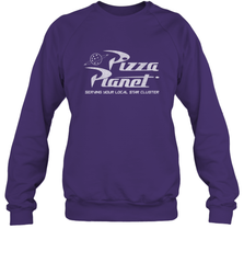 Disney Pixar Toy Story Pizza Planet Distressed Logo Crewneck Sweatshirt Crewneck Sweatshirt - HorseTee