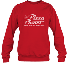 Disney Pixar Toy Story Pizza Planet Distressed Logo Crewneck Sweatshirt Crewneck Sweatshirt - HorseTee