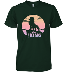 Disney Lion King Simba Crown Logo Gradient Sunset Silhouette Men's Premium T-Shirt Men's Premium T-Shirt - HorseTee