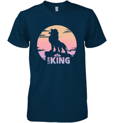Disney Lion King Simba Crown Logo Gradient Sunset Silhouette Men's Premium T-Shirt Men's Premium T-Shirt - HorseTee