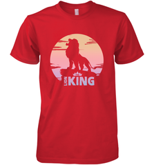 Disney Lion King Simba Crown Logo Gradient Sunset Silhouette Men's Premium T-Shirt Men's Premium T-Shirt - HorseTee