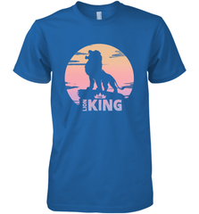 Disney Lion King Simba Crown Logo Gradient Sunset Silhouette Men's Premium T-Shirt Men's Premium T-Shirt - HorseTee