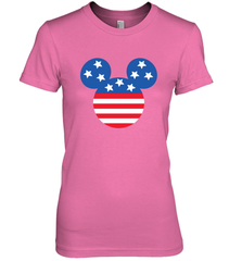 Disney Mickey Mouse Head America Flag Women's Premium T-Shirt Women's Premium T-Shirt - HorseTee