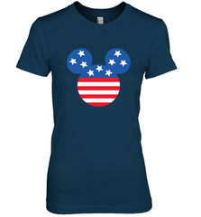 Disney Mickey Mouse Head America Flag Women's Premium T-Shirt Women's Premium T-Shirt - HorseTee