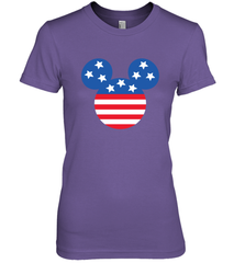 Disney Mickey Mouse Head America Flag Women's Premium T-Shirt Women's Premium T-Shirt - HorseTee