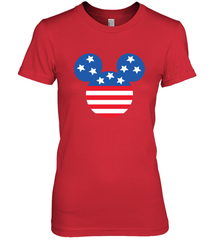 Disney Mickey Mouse Head America Flag Women's Premium T-Shirt Women's Premium T-Shirt - HorseTee