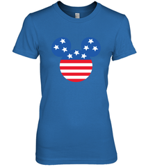 Disney Mickey Mouse Head America Flag Women's Premium T-Shirt Women's Premium T-Shirt - HorseTee