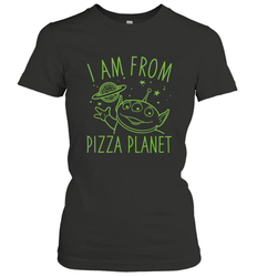 Disney Pixar Toy Story Neon Green Alien Pizza Planet I Am From Pizza Planet Women's T-Shirt