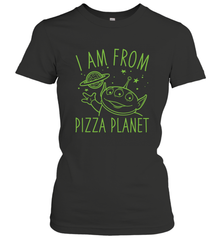 Disney Pixar Toy Story Neon Green Alien Pizza Planet I Am From Pizza Planet Women's T-Shirt Women's T-Shirt - HorseTee