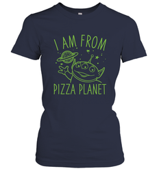 Disney Pixar Toy Story Neon Green Alien Pizza Planet I Am From Pizza Planet Women's T-Shirt